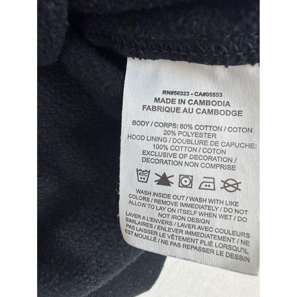 Nike Hoodie Mens Large Black Scribble All Over Print Swoosh CU4341-010 Pullover - Picture 4 of 7